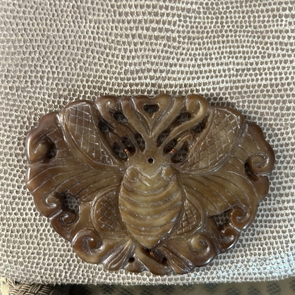 RAFAEL SANCHEZ BROWN SUEDE BAG WITH JADE. - Picture 2 of 11